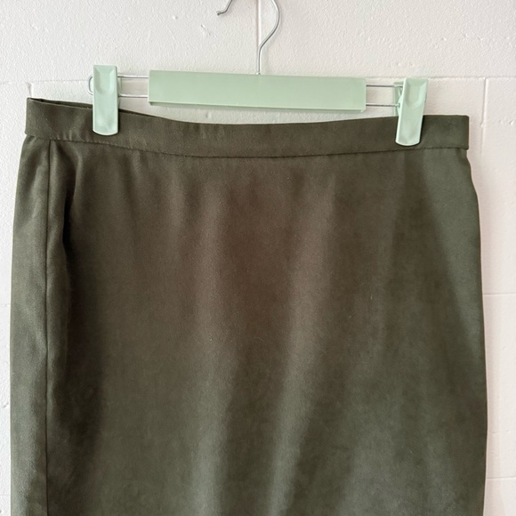 Vintage Ana Lee Canada Suede-Look Midi Skirt - Picture 4 of 8